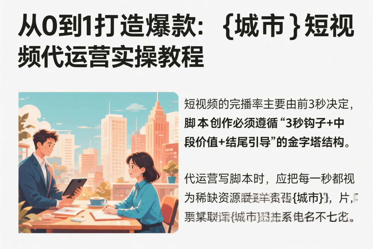 从0到1打造爆款:许昌短视频代运营实操教程