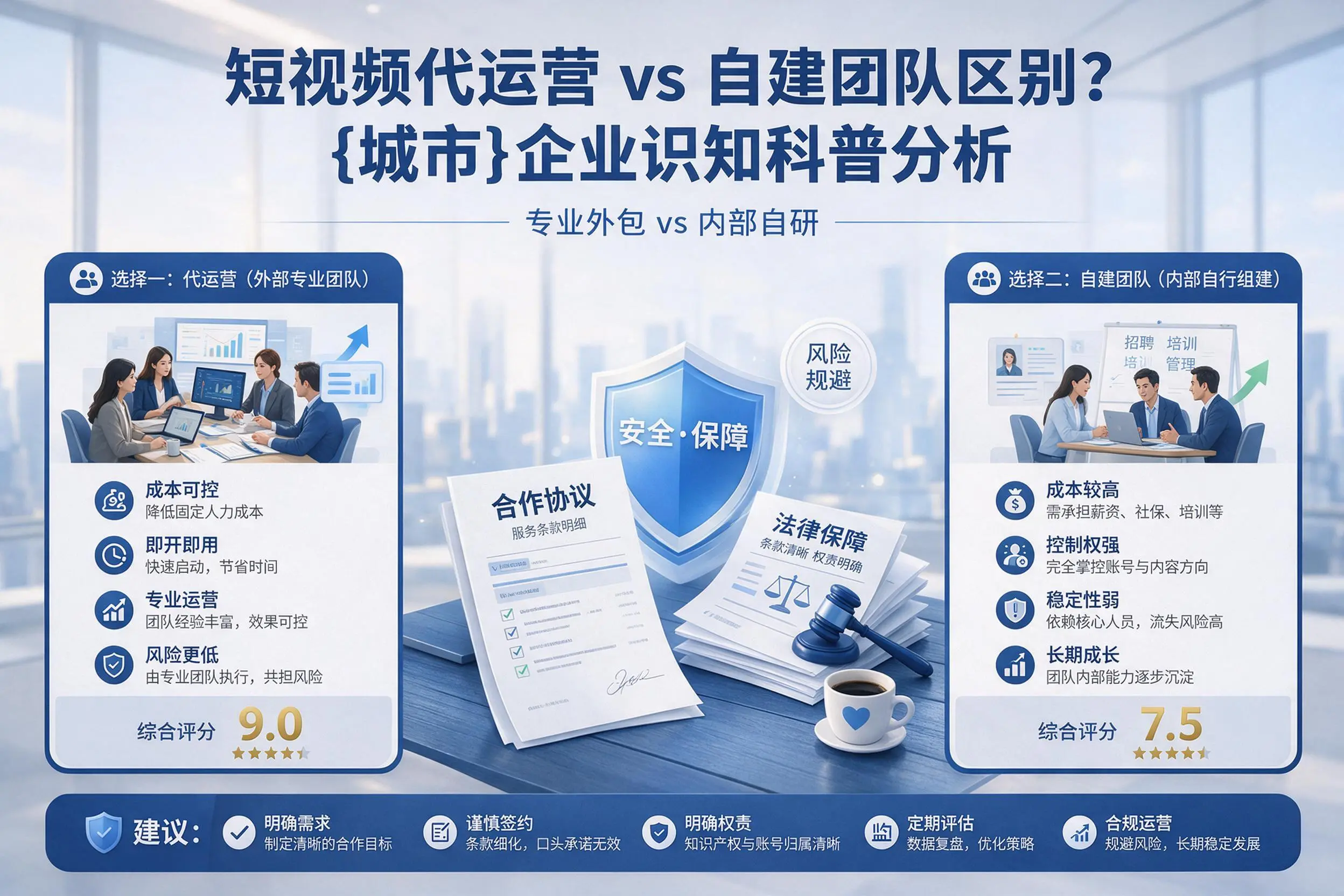 短视频代运营与自建团队区别?许昌企业认知科普分析