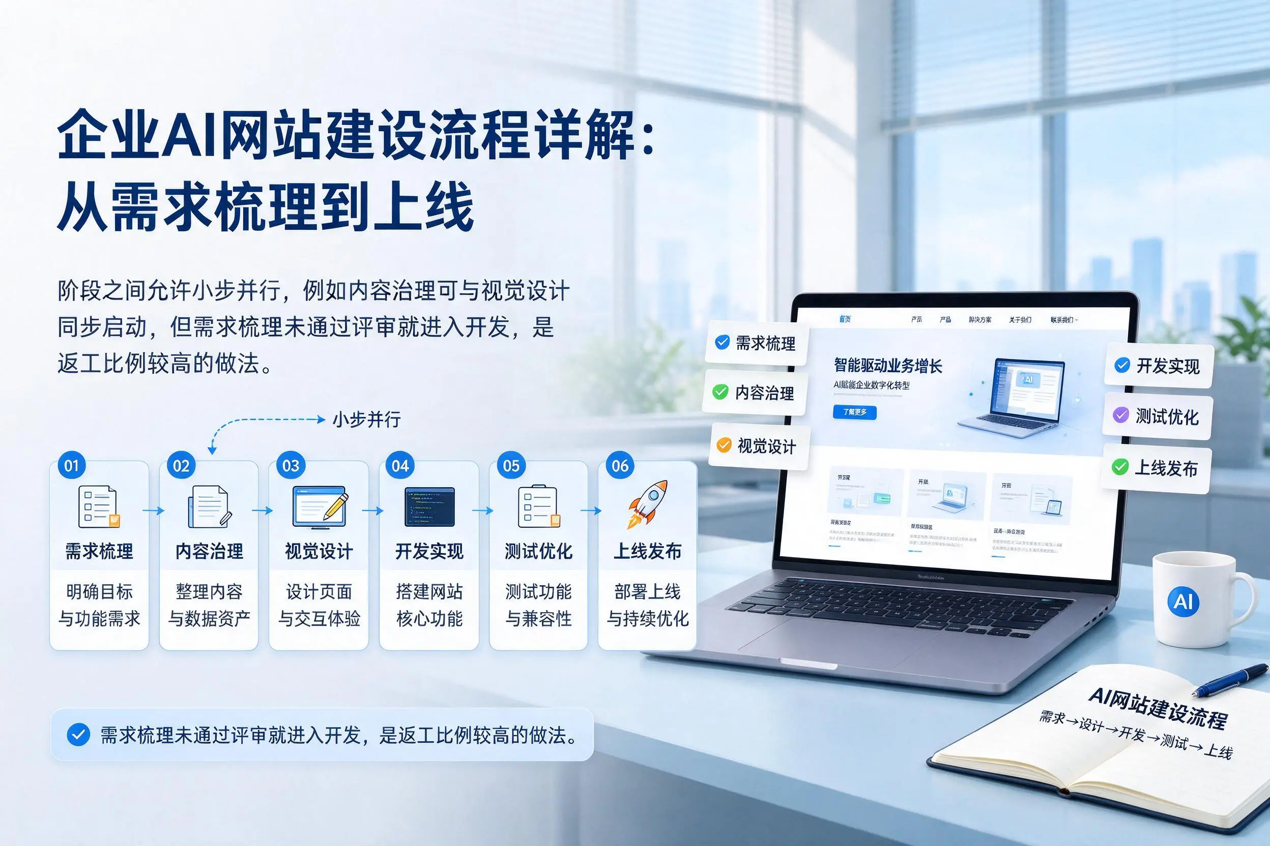 许昌企业AI网站建设流程详解:从需求梳理到上线