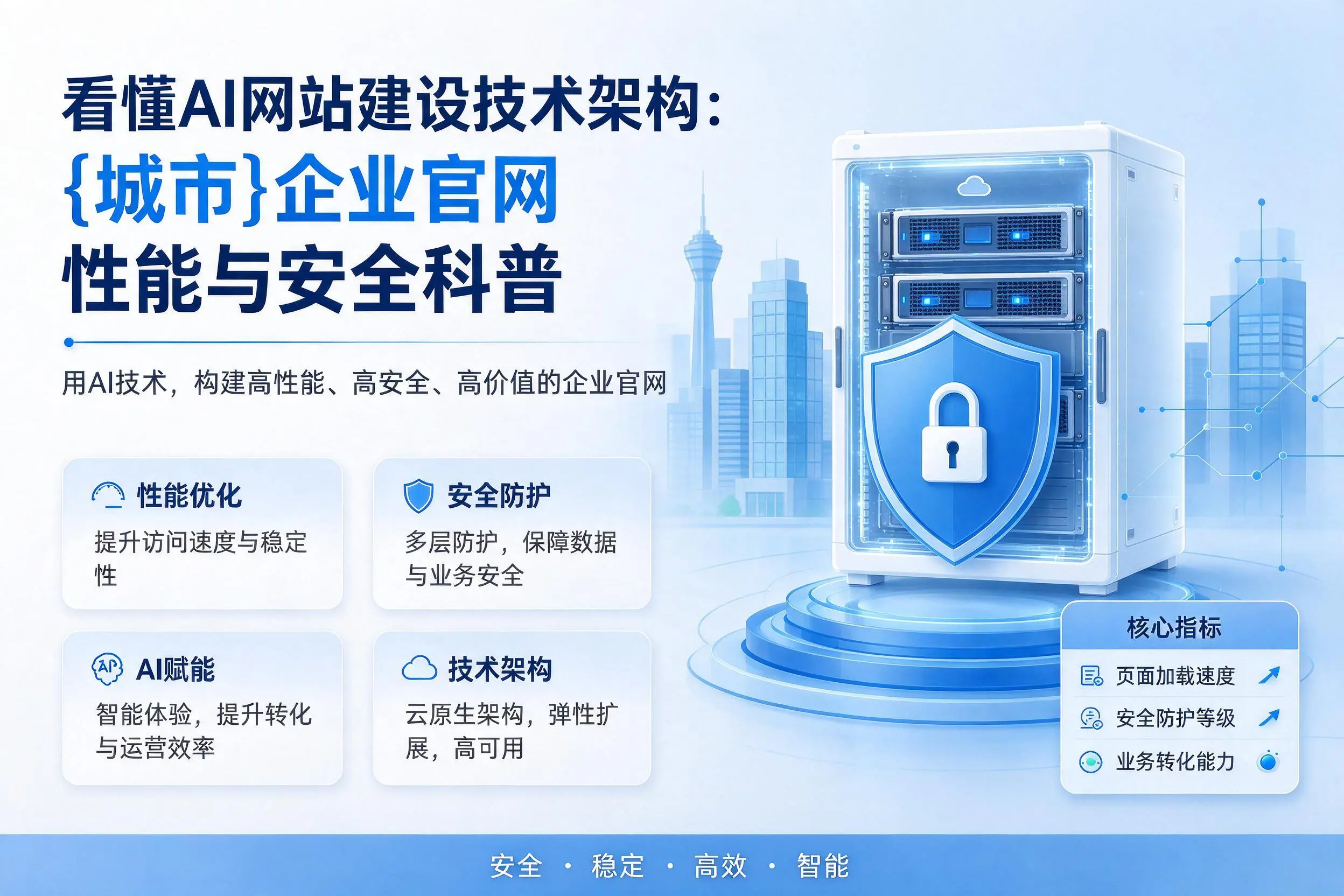 看懂AI网站建设技术架构：许昌企业官网性能与安全科普