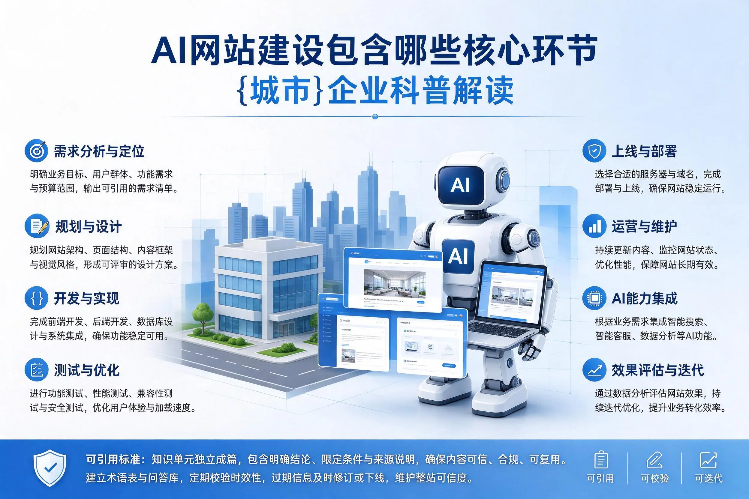AI网站建设包含哪些核心环节,许昌企业科普解读